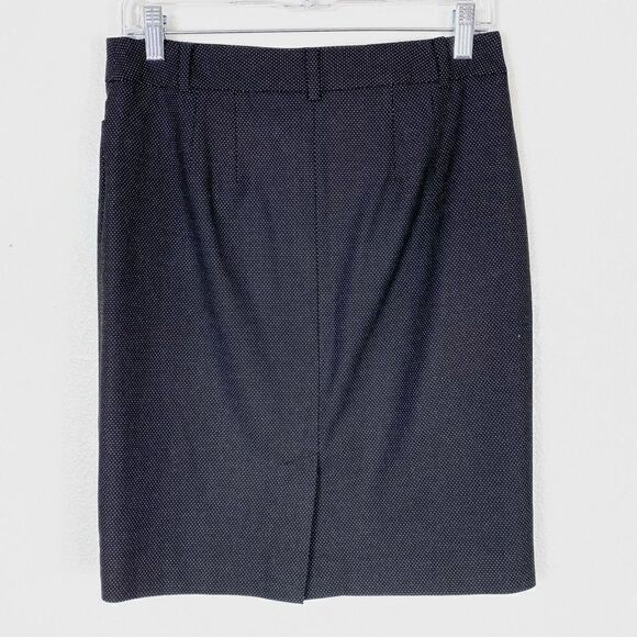 (4 Petite) Talbots Black & White Micro Polka Dot Pencil Skirt - Picture 3 of 5